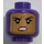 LEGO Dark Purple Batgirl with Cape with Smile Minifigure Head (Recessed Solid Stud) (3626 / 29423)