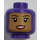 LEGO Dark Purple Batgirl with Cape with Smile Minifigure Head (Recessed Solid Stud) (3626 / 29423)