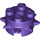 LEGO Dark Purple Brick 2 x 2 Round with Spikes (27266)