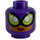 LEGO Dark Purple Catwoman with Minifigure Head (Recessed Solid Stud) (3626 / 29288)