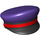 LEGO Dark Purple Hat with Brim with Red Line (12895 / 65174)