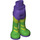 LEGO Dark Purple Hip with Pants with Green Boots and Lime Chevrons (16985 / 92821)