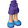 LEGO Dark Purple Hip with Rolled Up Shorts with Blue Shoes with Purple Laces with Thick Hinge (35556 / 35557)