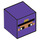 LEGO Dark Purple Square Minifigure Head with Rogue Face (19729 / 72453)