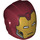 LEGO Dark Red Helmet with Smooth Front with Iron Man Mask (28631 / 66602)