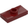 LEGO Dark Red Plate 1 x 2 with 1 Stud (with Groove and Bottom Stud Holder) (15573 / 78823)