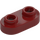 LEGO Dark Red Plate 1 x 2 with Rounded Ends and Open Studs (35480)