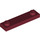 LEGO Dark Red Plate 1 x 4 with Two Studs without Groove (92593)