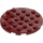 LEGO Dark Red Plate 6 x 6 Round with Pin Hole (11213)