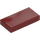 LEGO Dark Red Tile 1 x 2 with Groove (3069 / 30070)