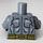 LEGO Dark Stone Gray Batman Torso with Black Logo, Gold Belt and Black Hands (973 / 76382)