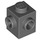 LEGO Dark Stone Gray Brick 1 x 1 with Two Studs on Adjacent Sides (26604)