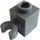 LEGO Dark Stone Gray Brick 1 x 1 with Vertical Clip (Open &#039;O&#039; Clip, Hollow Stud) (60475 / 65460)