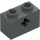 LEGO Dark Stone Gray Brick 1 x 2 with Axle Hole (&#039;+&#039; Opening and Bottom Tube) (31493 / 32064)