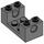 LEGO Dark Stone Gray Brick 2 x 4 x 1.3 with 2 x 2 Cutout and Holes (18975 / 26447)