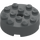 LEGO Dark Stone Gray Brick 4 x 4 Round with Hole (87081)