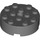 LEGO Dark Stone Gray Brick 4 x 4 Round with Hole (87081)