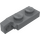 LEGO Dark Stone Gray Hinge Plate 1 x 2 Locking with Single Finger on End Vertical without Bottom Groove (44301 / 49715)