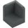 LEGO Dark Stone Gray Panel 1 x 1 Corner with Rounded Corners (6231)