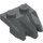 LEGO Dark Stone Gray Plate 1 x 2 with 3 Rock Claws (27261)