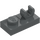 LEGO Dark Stone Gray Plate 1 x 2 with Top Clip without Gap (44861)