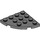 LEGO Dark Stone Gray Plate 4 x 4 Round Corner (30565)