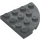 LEGO Dark Stone Gray Plate 4 x 4 Round Corner (30565)