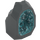 LEGO Dark Stone Gray Rock with Transparent Light Blue Crystal (49656)