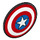 LEGO Dark Stone Gray Round Shield with Curved Face with Captain America Shield (50695 / 75902)