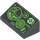 LEGO Dark Stone Gray Slope 1 x 2 (31°) with Green Gauges and Radar Screen on Black Background (34241 / 85984)