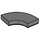 LEGO Dark Stone Gray Tile 2 x 2 Curved Corner (27925)