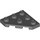 LEGO Dark Stone Gray Wedge Plate 3 x 3 Corner (2450)