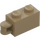 LEGO Dark Tan Brick 1 x 2 with Hinge Shaft (Flush Shaft) (34816)