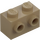 LEGO Dark Tan Brick 1 x 2 with Studs on Opposite Sides (52107)