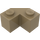 LEGO Dark Tan Brick 2 x 2 Facet (87620)