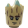 LEGO Dark Tan Groot Head with Closed Mouth and Large Eyes (79000)