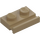 LEGO Dark Tan Plate 1 x 2 with Door Rail (32028)