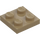 LEGO Dark Tan Plate 2 x 2 (3022 / 94148)