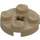 LEGO Dark Tan Plate 2 x 2 Round with Axle Hole (with &#039;+&#039; Axle Hole) (4032)