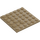 LEGO Dark Tan Plate 6 x 6 (3958)