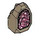 LEGO Dark Tan Rock with Transparent Dark Pink Crystal (49656)