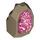 LEGO Dark Tan Rock with Transparent Dark Pink Crystal (49656)