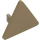 LEGO Dark Tan Triangular Sign with Open &#039;O&#039; Clip (65676)