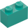 LEGO Dark Turquoise Brick 1 x 2 with Bottom Tube (3004 / 93792)