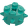 LEGO Dark Turquoise Brick 2 x 2 Round with Spikes (27266)