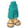 LEGO Dark Turquoise Hip with Shorts with Cargo Pockets with Blue Sandals (2268)