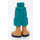 LEGO Dark Turquoise Hip with Shorts with Cargo Pockets with Blue Sandals (2268)