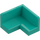 LEGO Dark Turquoise Panel 1 x 2 x 2 Corner with Rounded Corners (31959 / 91501)