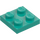 LEGO Dark Turquoise Plate 2 x 2 (3022 / 94148)