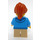 LEGO Girl with Hoodie over Bright Green Striped Shirt Minifigure